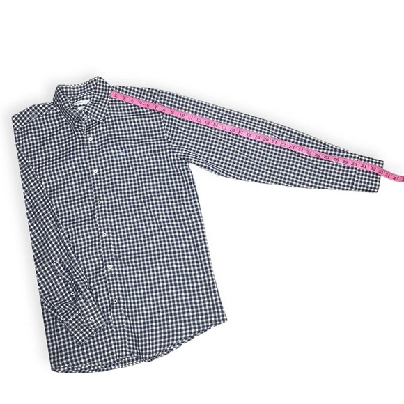 Southern Tide Tailored Fit navy white gingham Button Down Shirt size Medium - Picture 4 of 7